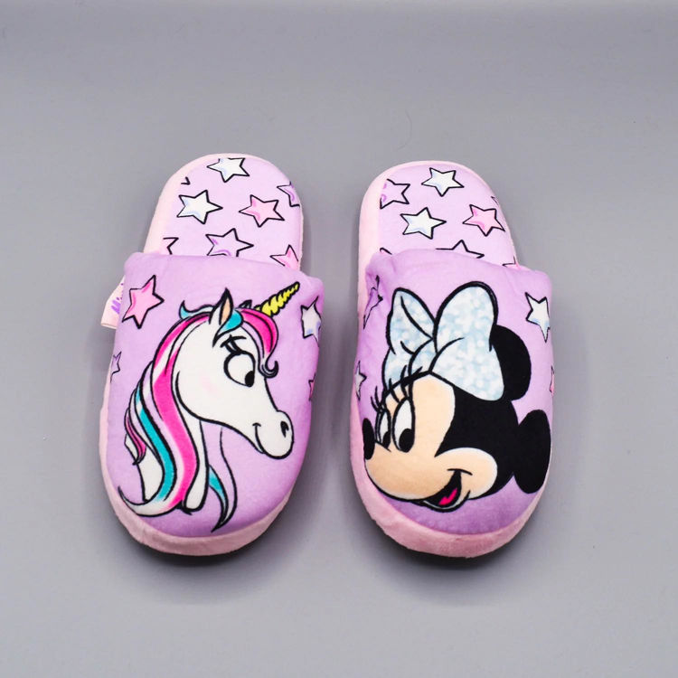 Picture of WD12782- GIRLS-MINNIE/ UNICORN BED SLIPPER30-